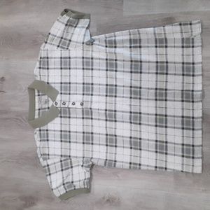 Basic Equipment Plaid Polo Shirt Shortsleeve 1990s 90s Vintage Men's XL